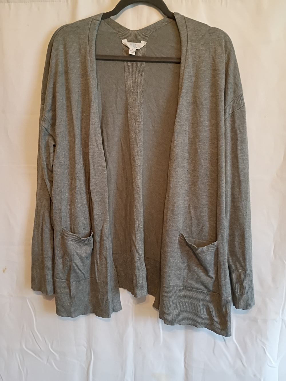 Time And True Size XL 16-18 Lightweight Open-Front Cardigan.